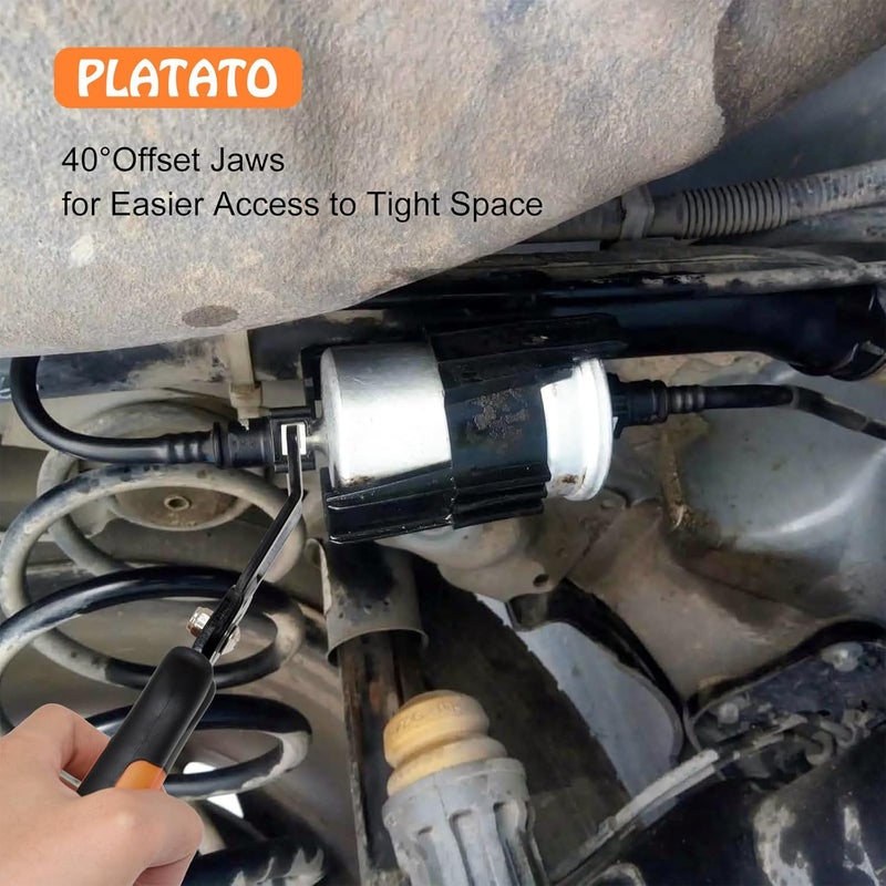 PLATATO 2PCS Disconnect Pliers Set EVAP and Fuel Line Disconnect Tool Set Includes 40 Degree and 85 Degree Automotive Universal Electrical Connector Pliers 7.28 Inch - Image 4